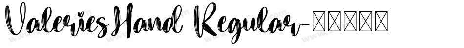 ValeriesHand Regular字体转换